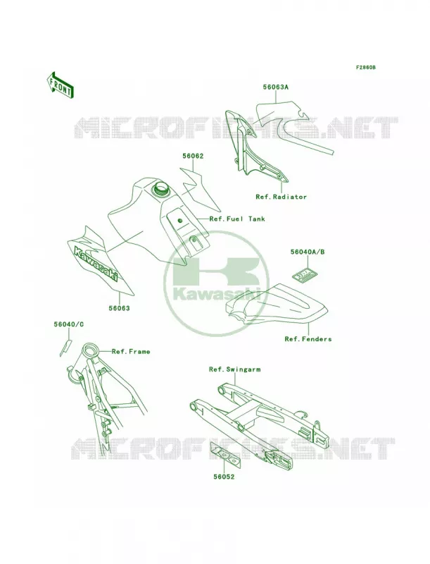 LabelsKX100-C3 Kawasaki MOTOS 100 1999 KX100  KX100-C2