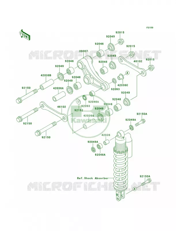 Rear Suspension Kawasaki MOTOS 100 1999 KX100  KX100-C2