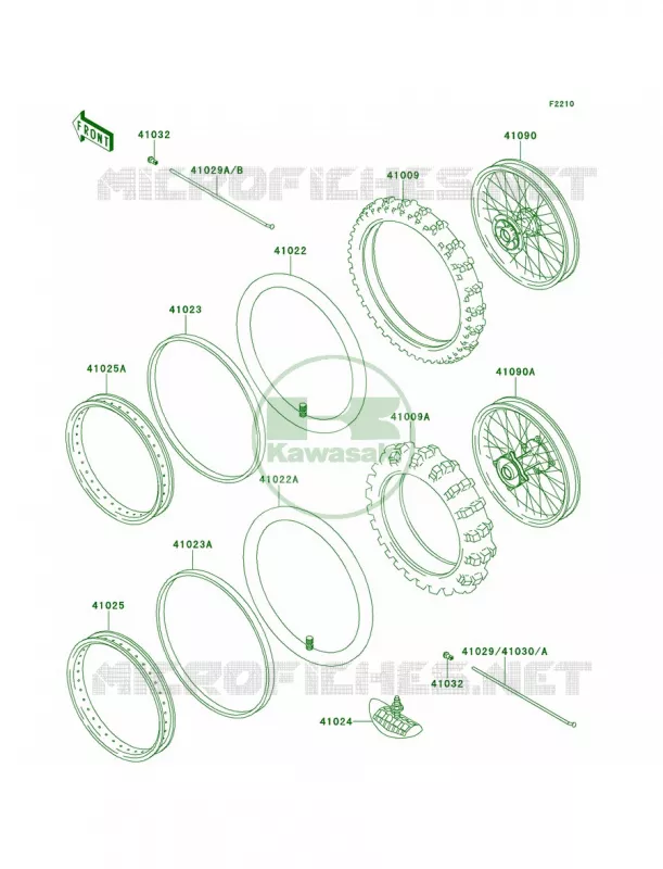 WheelsTires Kawasaki MOTOS 100 1999 KX100  KX100-C2