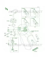 Fuel Tank pour Kawasaki KX500 1999