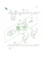 Gear Change DrumShift Forks pour Kawasaki KX500 1999