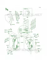 Radiator pour Kawasaki KX500 1999