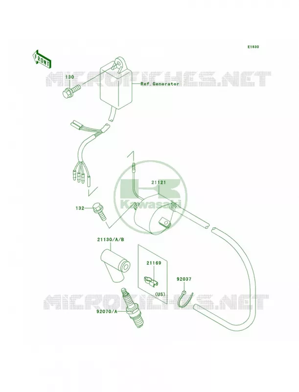Ignition System Kawasaki MOTOS 500 1999 KX500  KX500-E11