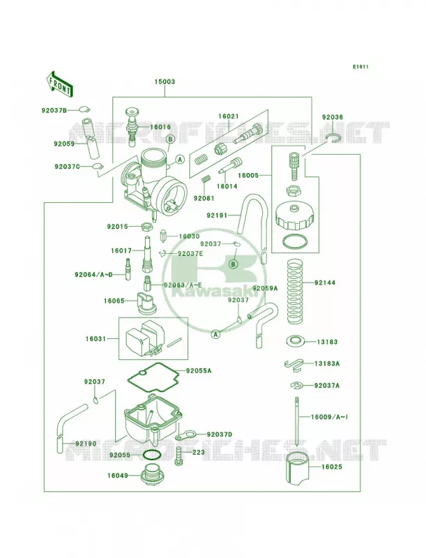 Carburetor Kawasaki MOTOS 80 1999 KX80  KX80-W2