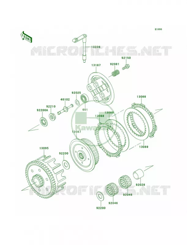 Clutch Kawasaki MOTOS 80 1999 KX80  KX80-W2