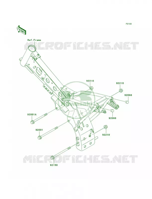 Engine Mount Kawasaki MOTOS 110 2009 KLX110 Monster Energy  KLX110A9FA