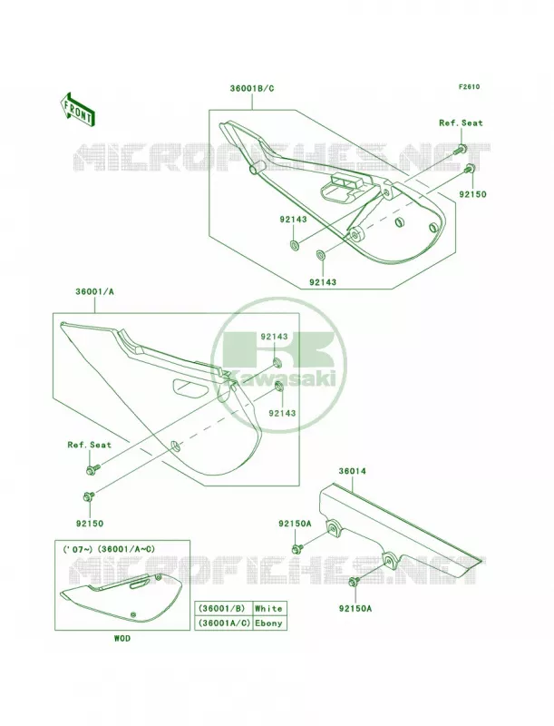 Side CoversChain Cover Kawasaki MOTOS 110 2009 KLX110 Monster Energy  KLX110A9FA