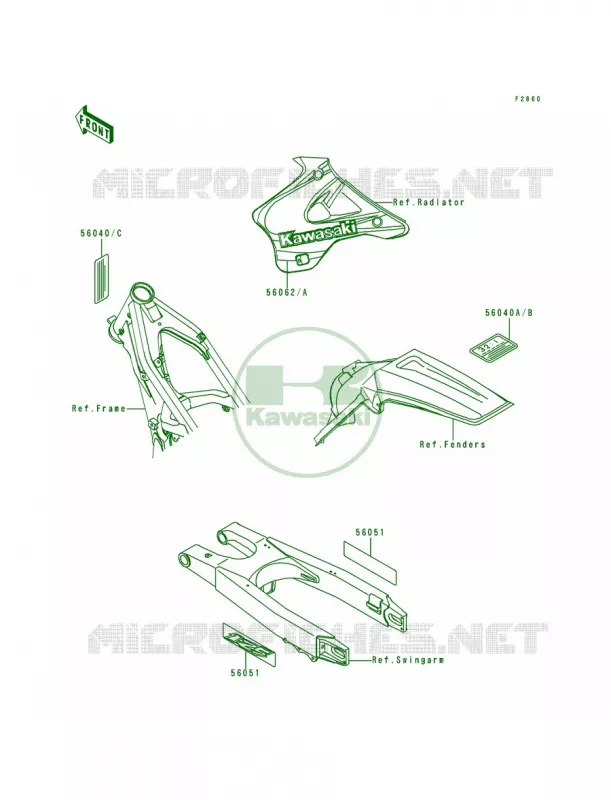 Labels Kawasaki MOTOS 125 1998 KX125  KX125-K5
