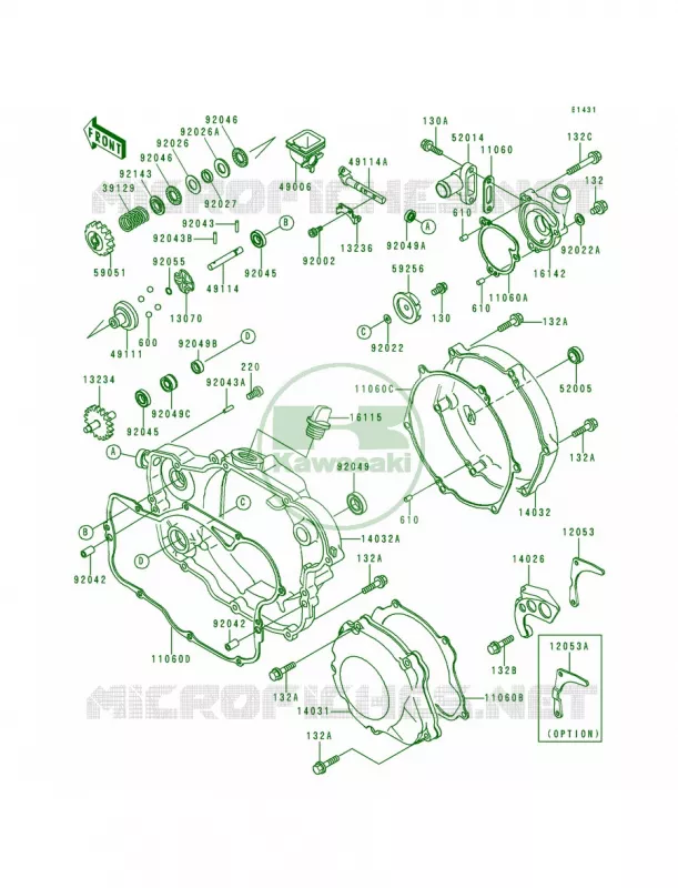 Engine Covers Kawasaki MOTOS 250 1998 KX250  KX250-K5