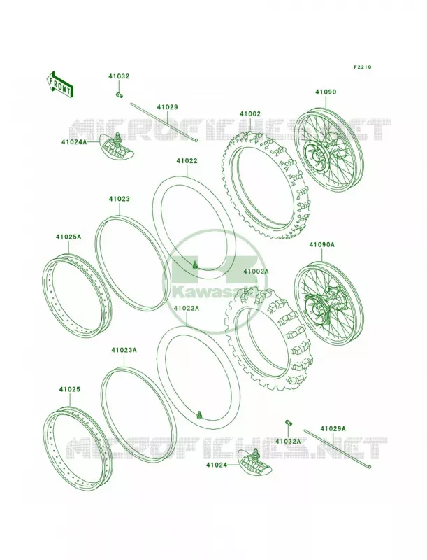 WheelsTires Kawasaki MOTOS 500 1998 KX500  KX500-E10