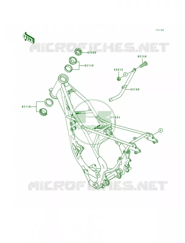 Frame Kawasaki MOTOS 100 1997 KX100  KX100-B7