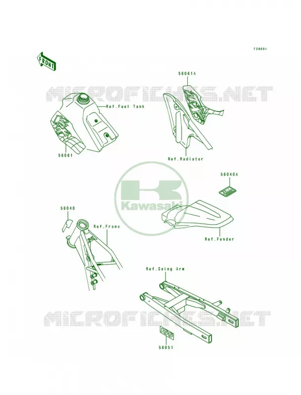 LabelsKX100-B6 Kawasaki MOTOS 100 1997 KX100  KX100-B7