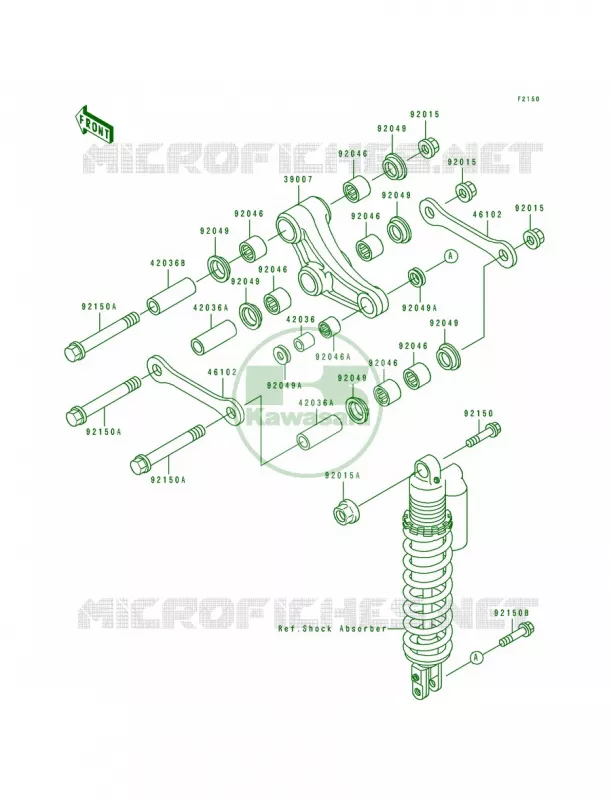 Rear Suspension Kawasaki MOTOS 100 1997 KX100  KX100-B7