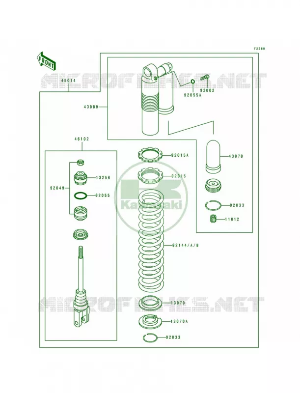 Shock Absorbers Kawasaki MOTOS 125 1997 KX125  KX125-K4