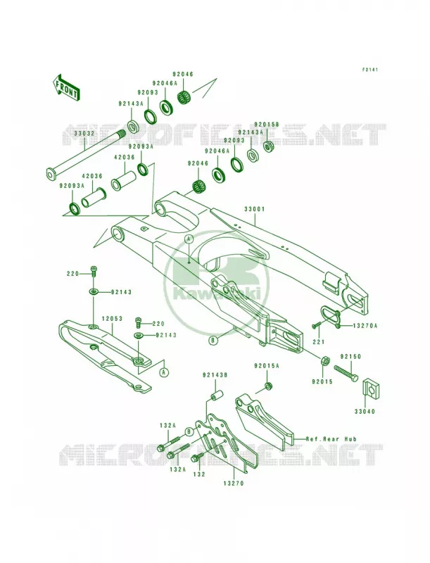Swingarm Kawasaki MOTOS 125 1997 KX125  KX125-K4