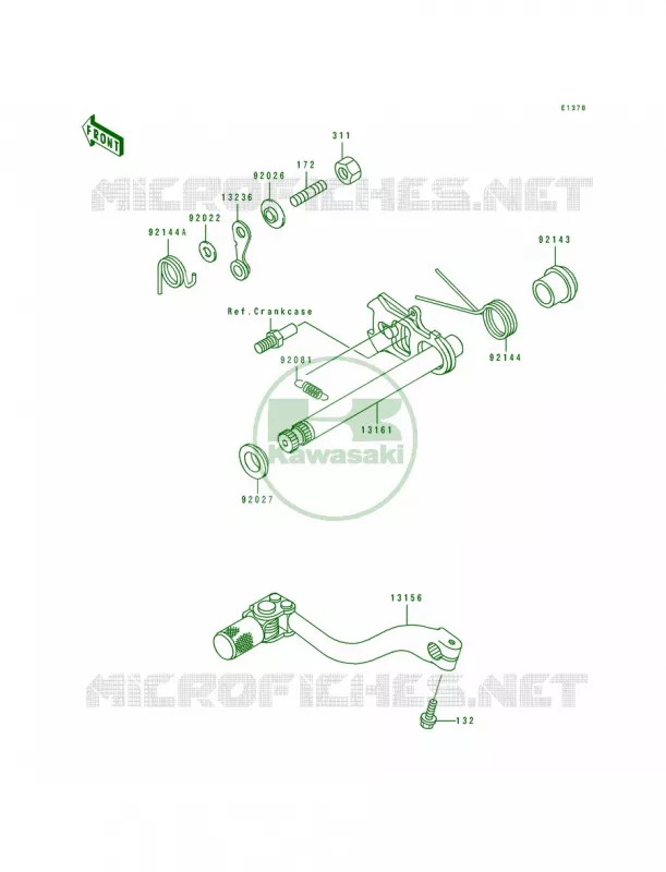 Gear Change Mechanism Kawasaki MOTOS 250 1997 KX250  KX250-K4