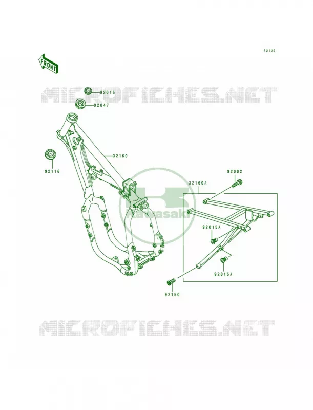 Frame Kawasaki MOTOS 500 1997 KX500  KX500-E9