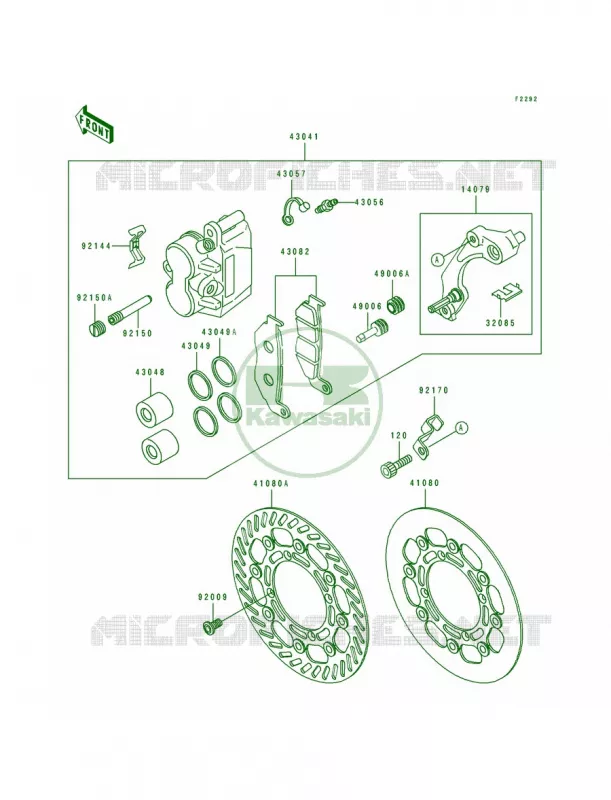 Front Brake Kawasaki MOTOS 500 1997 KX500  KX500-E9