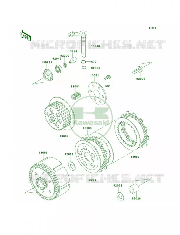 Clutch Kawasaki MOTOS 60 1997 KX60  KX60-B13