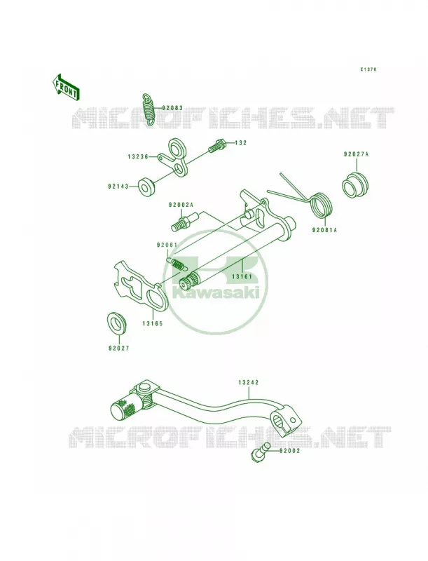 Gear Change Mechanism Kawasaki MOTOS 100 1996 KX100  KX100-B6