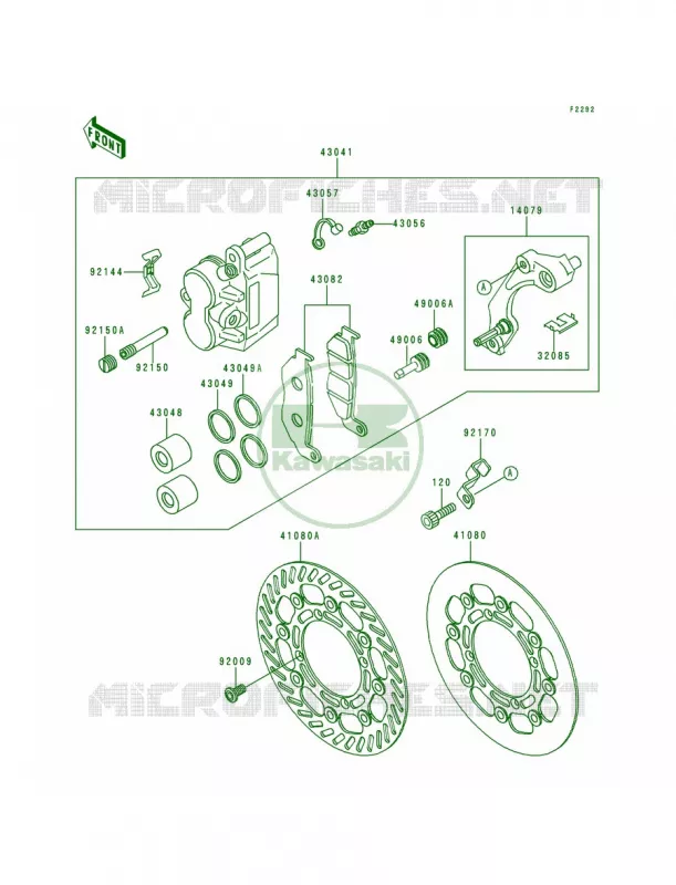 Front Brake Kawasaki MOTOS 250 1996 KX250  KX250-K3