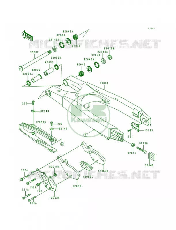 Swingarm Kawasaki MOTOS 250 1996 KX250  KX250-K3