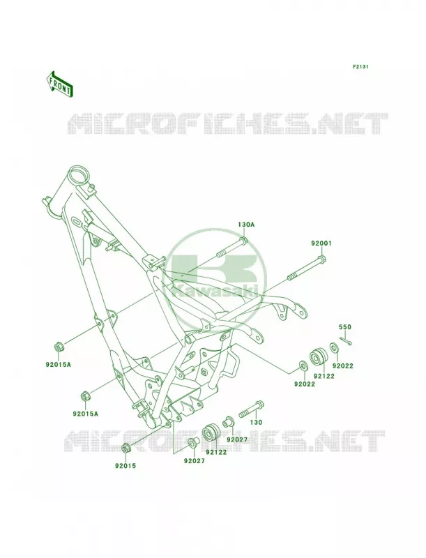 Frame Fittings Kawasaki MOTOS 60 1996 KX60  KX60-B12