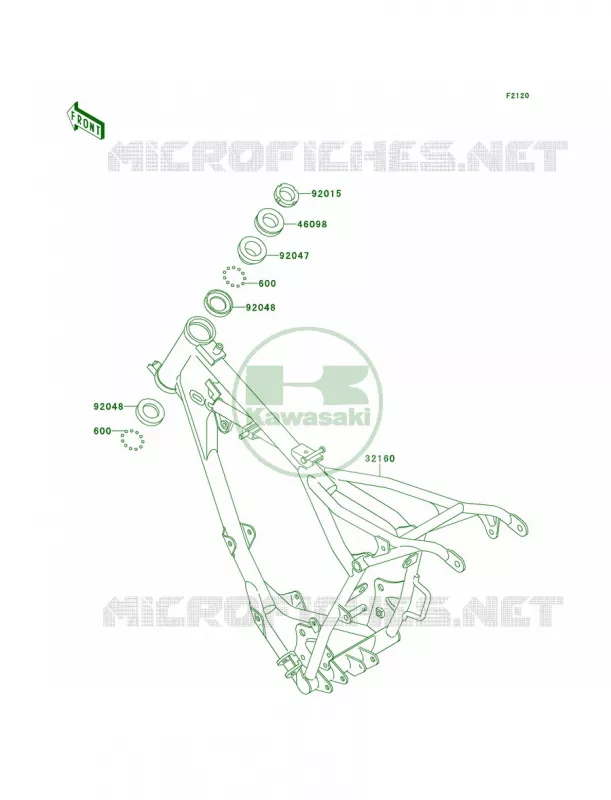 Frame Kawasaki MOTOS 60 1996 KX60  KX60-B12