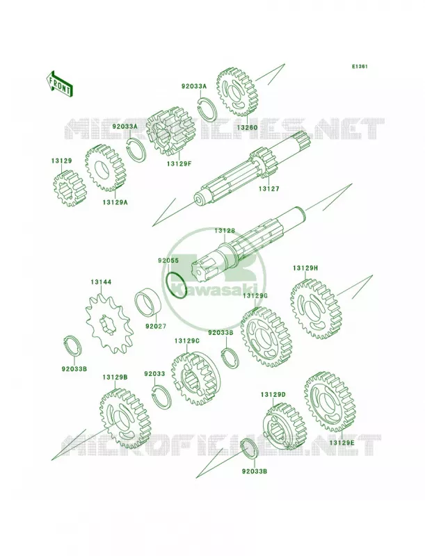 Transmission Kawasaki MOTOS 60 1996 KX60  KX60-B12