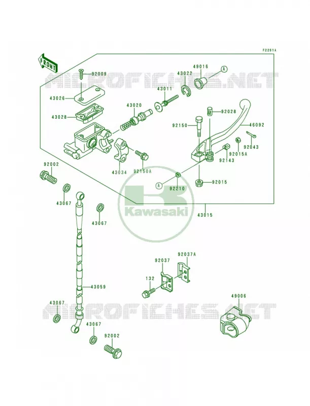 Front Master CylinderKX80-R7 Kawasaki MOTOS 80 1996 KX80  KX80-R6