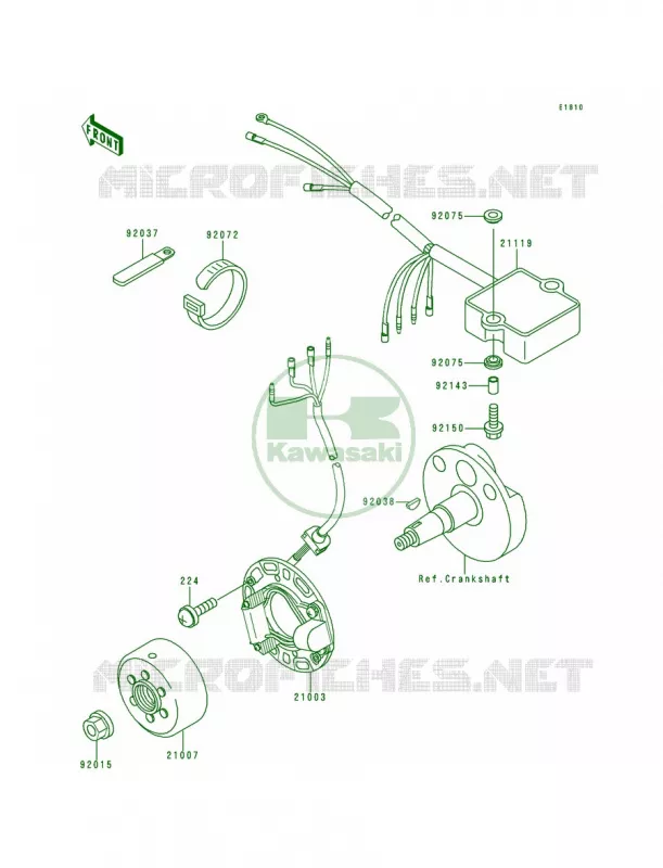 Generator Kawasaki MOTOS 80 1996 KX80  KX80-R6