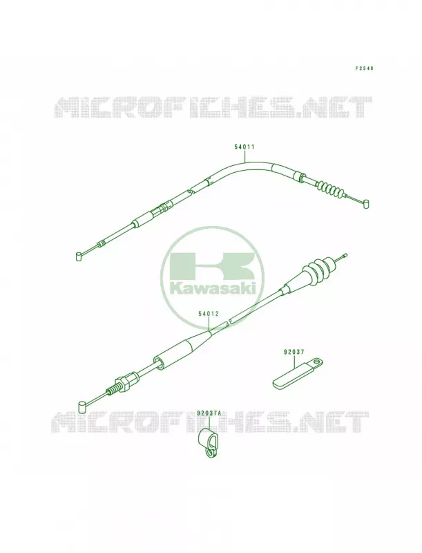 Cables Kawasaki MOTOS 250 1995 KX250  KX250-K2