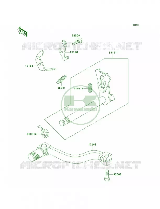 Gear Change Mechanism Kawasaki MOTOS 60 1995 KX60  KX60-B11