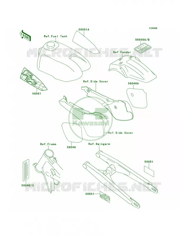 LabelsKX60-B12 Kawasaki MOTOS 60 1995 KX60  KX60-B11