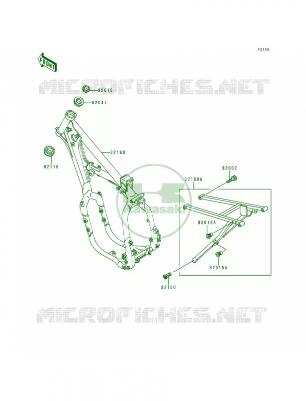 Frame Kawasaki MOTOS 500 1994 KX500  KX500-E6