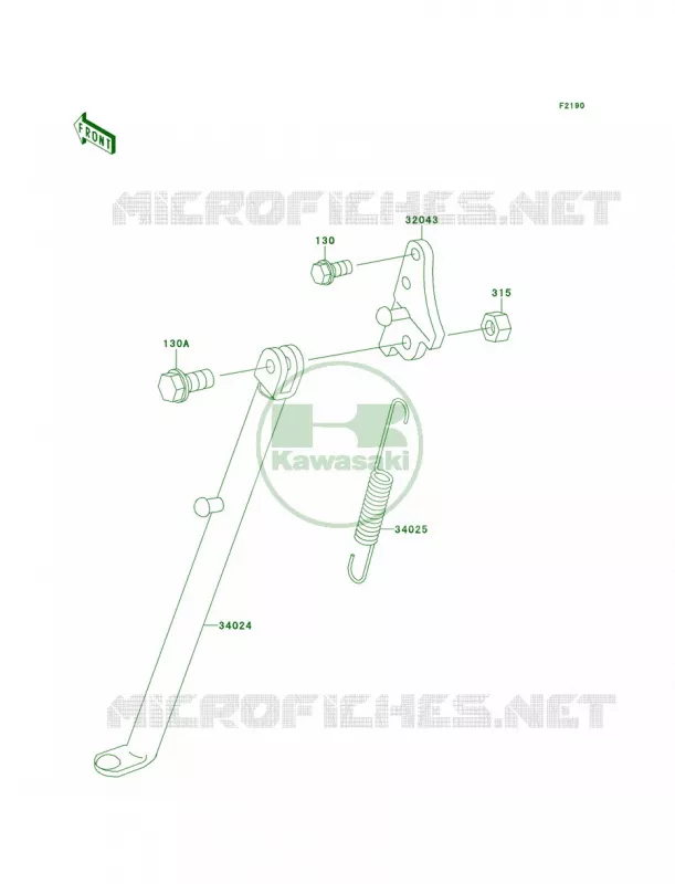 Stands Kawasaki MOTOS 60 1994 KX60  KX60-B10