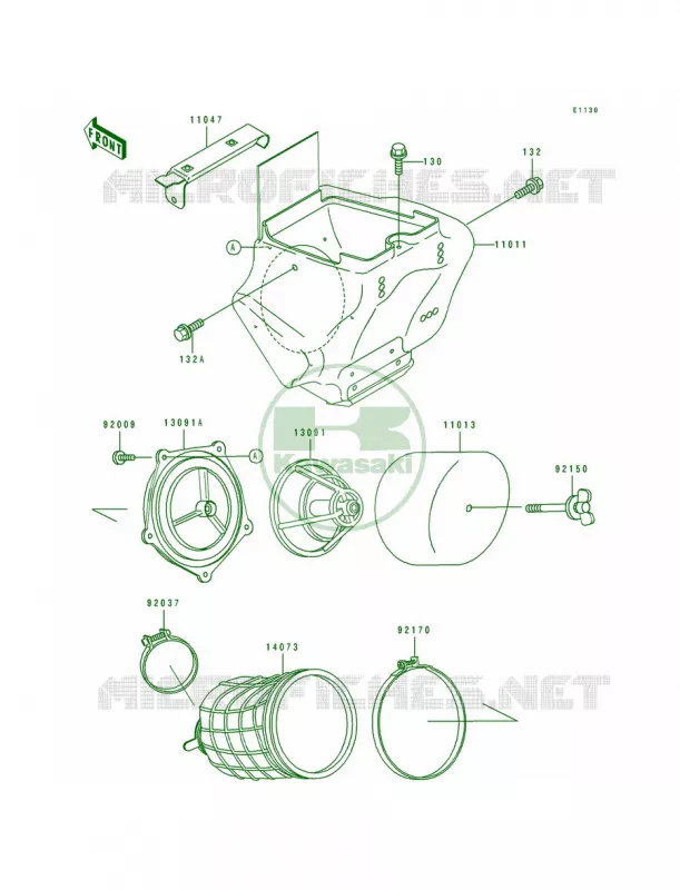 Air Cleaner Kawasaki MOTOS 80 1994 KX80  KX80-R4