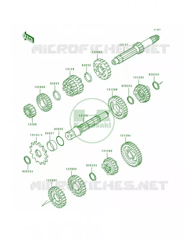 Transmission Kawasaki MOTOS 80 1994 KX80  KX80-R4