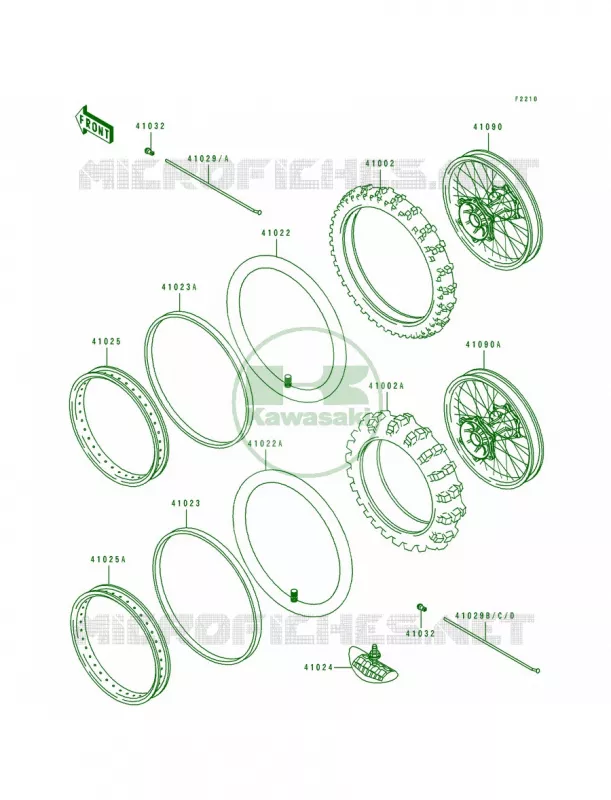 WheelsTiresKX80-R4R5 Kawasaki MOTOS 80 1994 KX80  KX80-R4