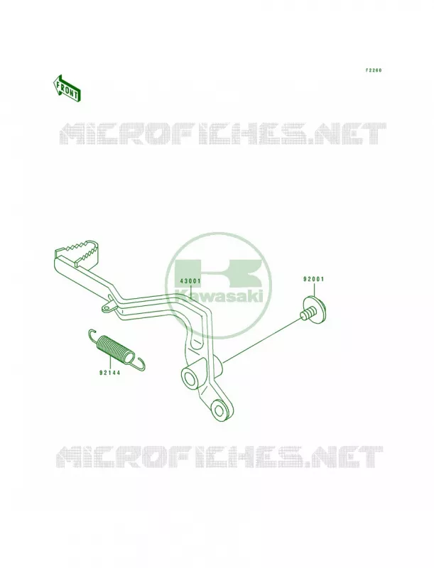 Brake Pedal Kawasaki MOTOS 80 1994 KX80 Big Wheels  KX80-T4