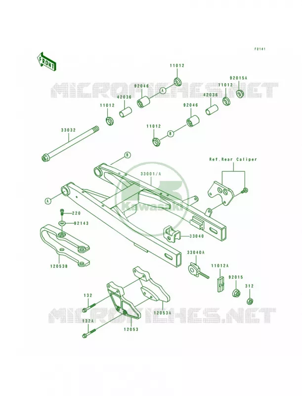 Swingarm Kawasaki MOTOS 80 1994 KX80 Big Wheels  KX80-T4