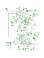 Crankcase pour Kawasaki KX500 1993
