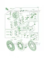 Front BrakeKX500 E4E5 pour Kawasaki KX500 1993