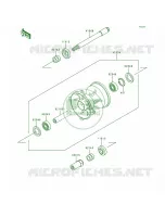 Front HubKX500 E4E5 pour Kawasaki KX500 1993