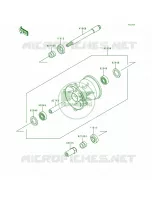Front HubKX500 E6E7E8 pour Kawasaki KX500 1993