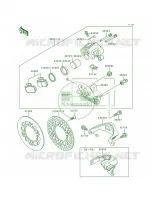 Rear BrakeKX500 E4E5E6E7 pour Kawasaki KX500 1993