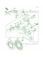 Rear BrakeKX500 E8 pour Kawasaki KX500 1993
