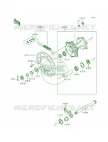 Rear Hub pour Kawasaki KX500 1993
