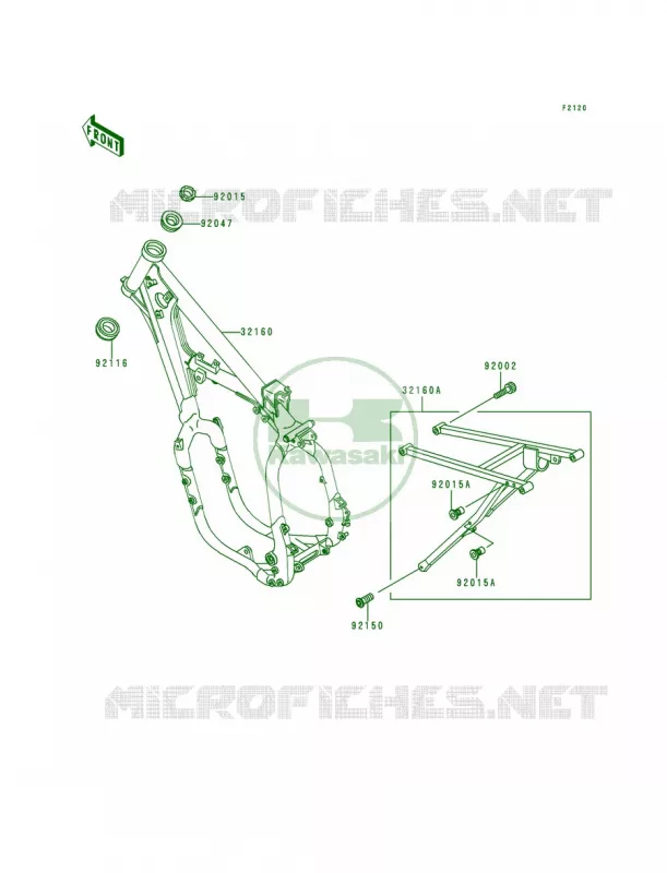Frame Kawasaki MOTOS 500 1993 KX500  KX500-E5