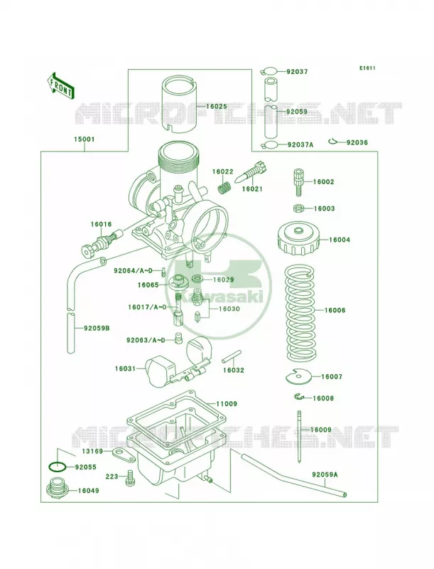 Carburetor Kawasaki MOTOS 60 1993 KX60  KX60-B9